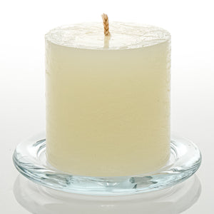 Richland Rustic Pillar Candle 3"x 3" Light Ivory Set of 48