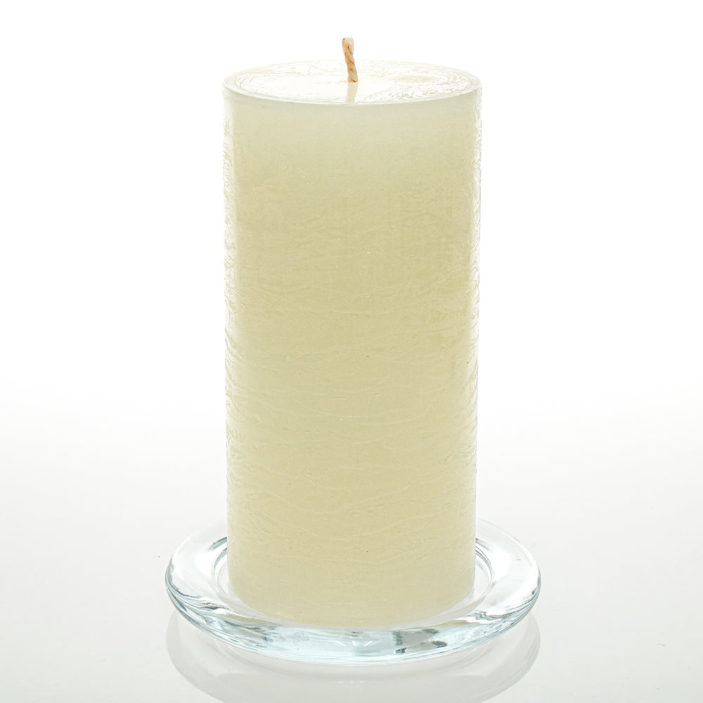 Richland Rustic Pillar Candle 3"x 6" Light Ivory Set of 6