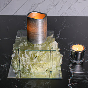 Richland Silver Metallic Wavy Top LED Candle