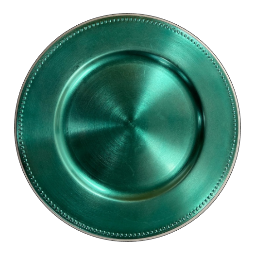 Richland Beaded Charger Plate 13" Aqua Blue Set of 12