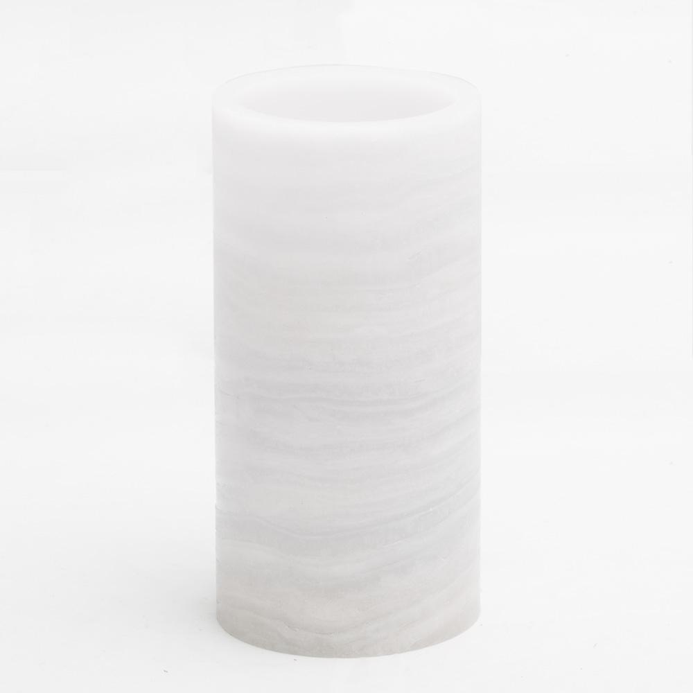 richland flameless led pillar candle marble 4 x 8 set of 12