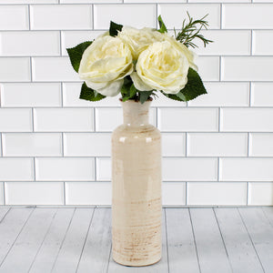 Richland Farmhouse White Ceramic Vase 5", 7.5" & 10" Set of 12