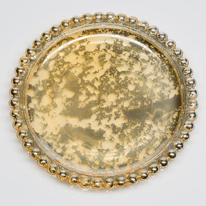 richland gold beaded mercury pillar plates set of 12