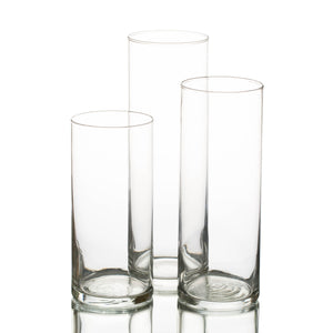 Eastland Cylinder Vases 7.5" , 9" & 10.5" Set of 3