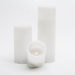 richland flameless led pillar candles 3 x3 3 x6 3 x9 white set of 18