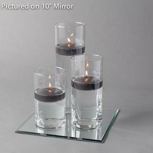 square mirror centerpiece candles set 3