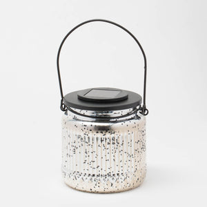 Richland Ribbed Mercury Solar Jar – Silver Set of 12