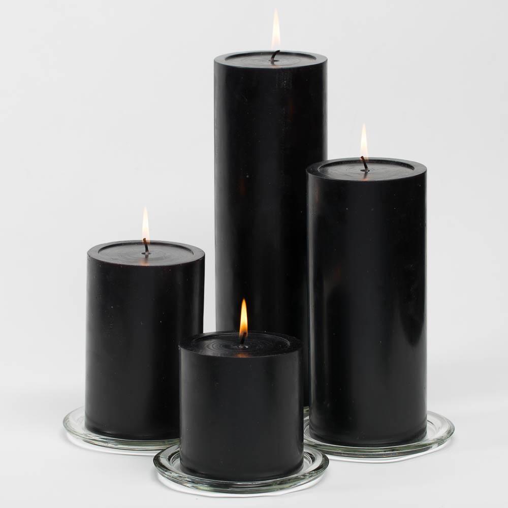 richland 4 x 6 black pillar candle