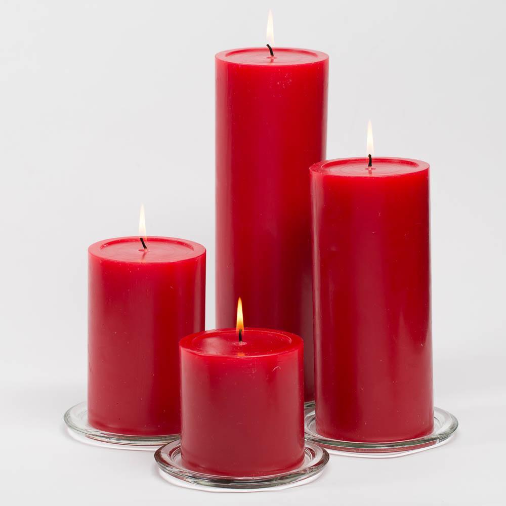 Richland 4" x 6" Red Pillar Candles Set of 6
