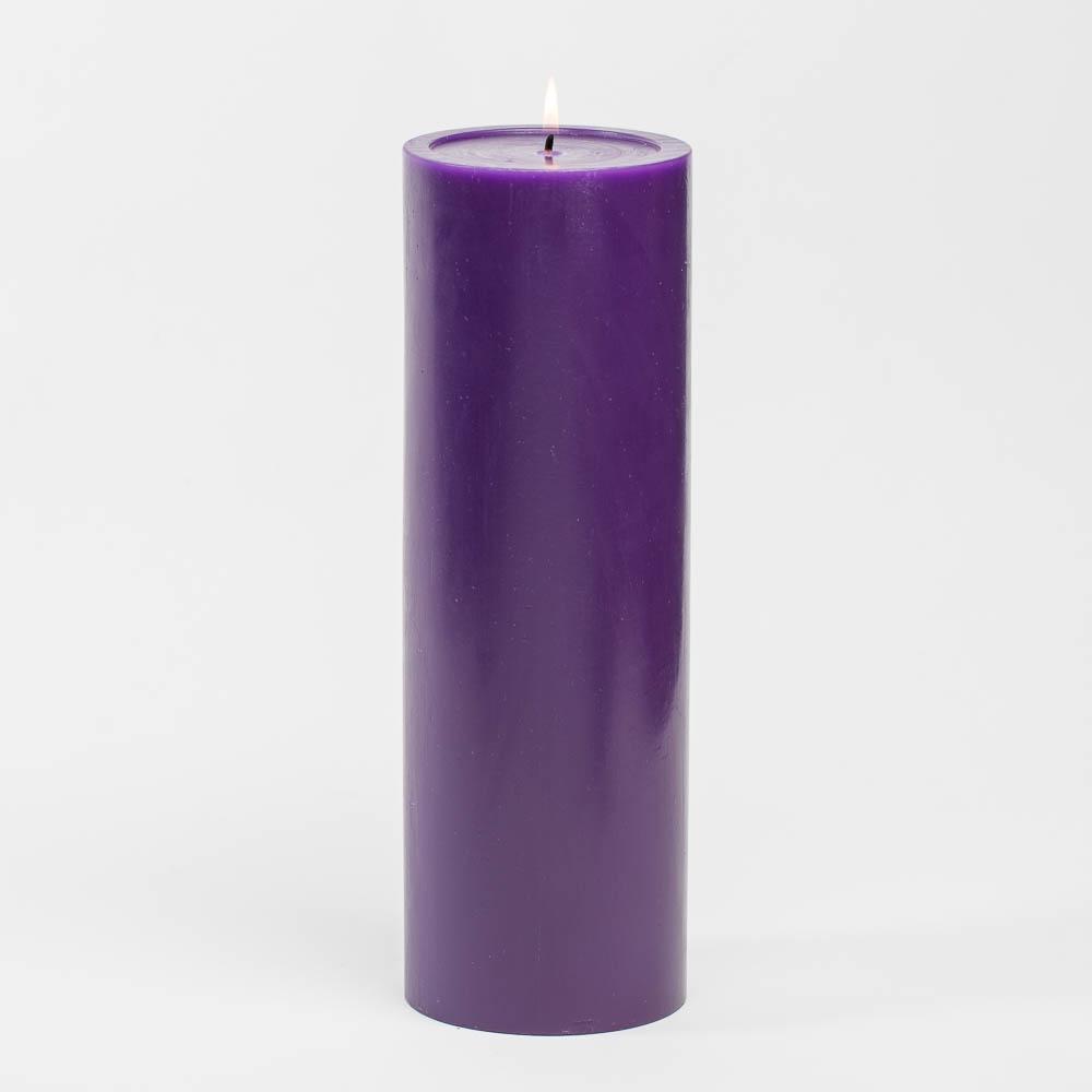 Richland 4" x 12" Purple Pillar Candle Set of 6
