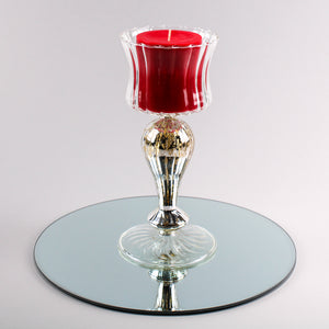 Richland Mercury Pillar Candle Holder with Clear Glass Set of 3