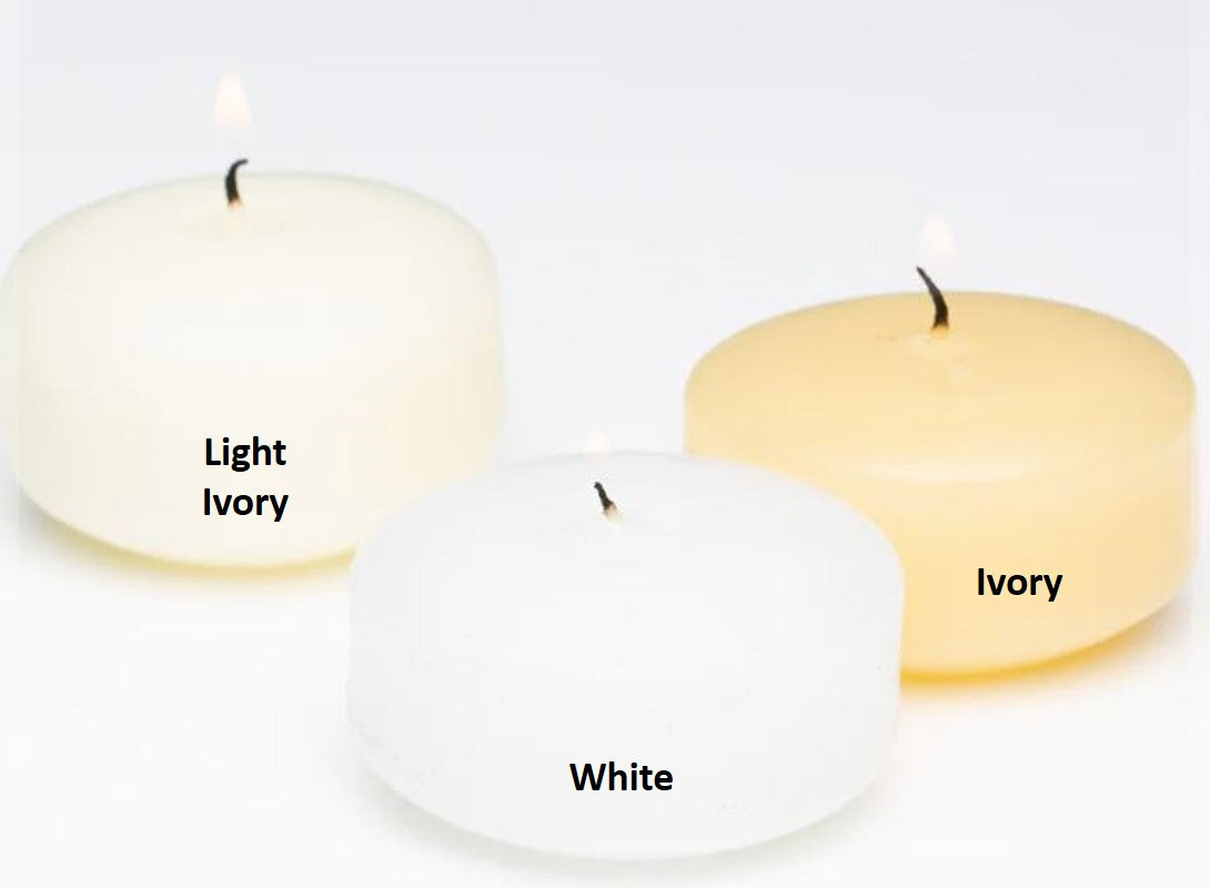 2'' Ivory Floating Wax Candle - Bulk Event Pack - Potomac Floral
