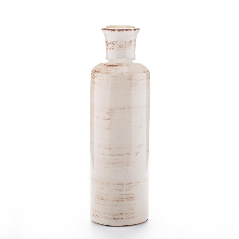 Richland Farmhouse White Ceramic Vase 10"