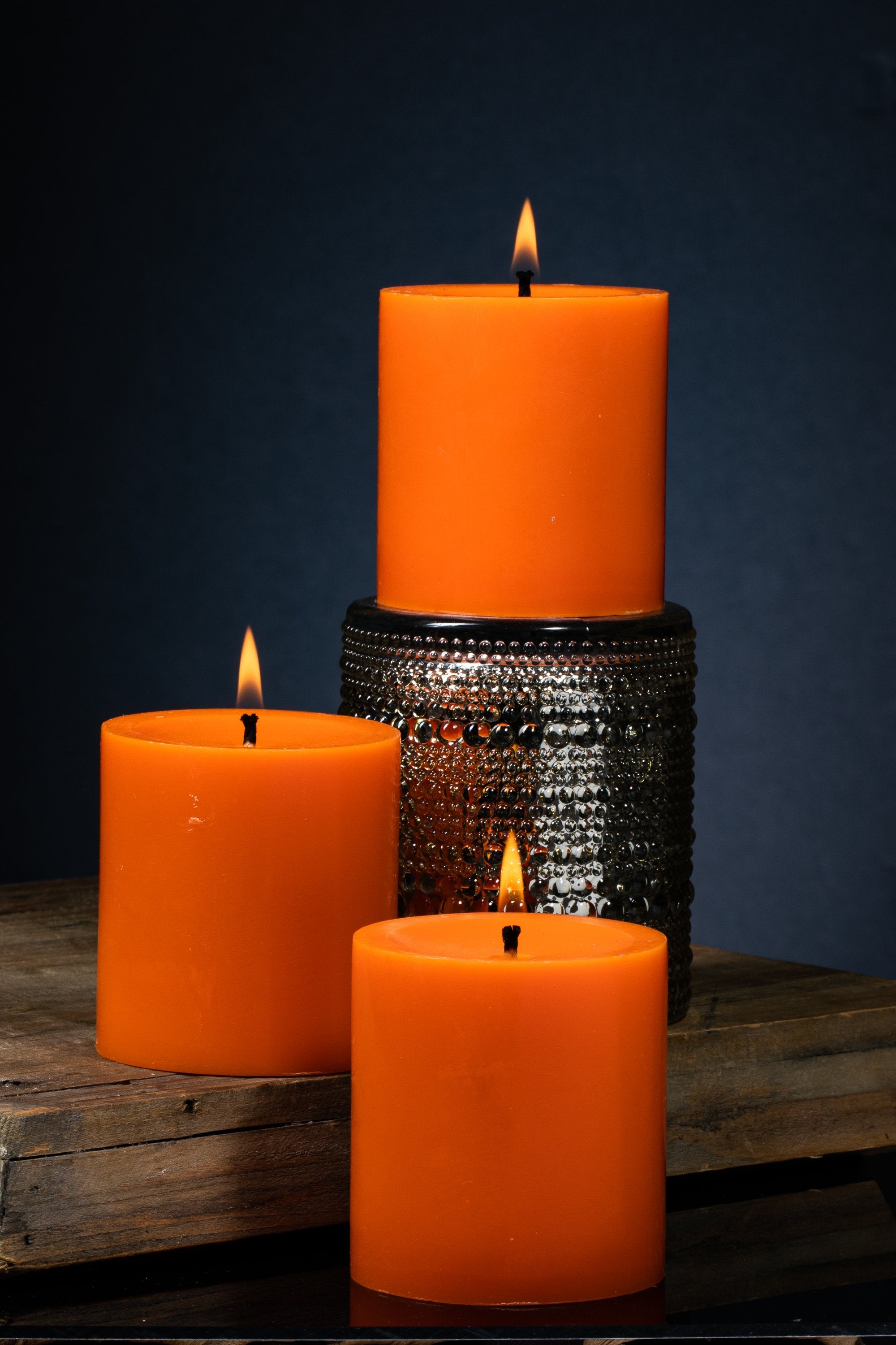 Richland Pillar Candles 3"x3" Orange Set of 24