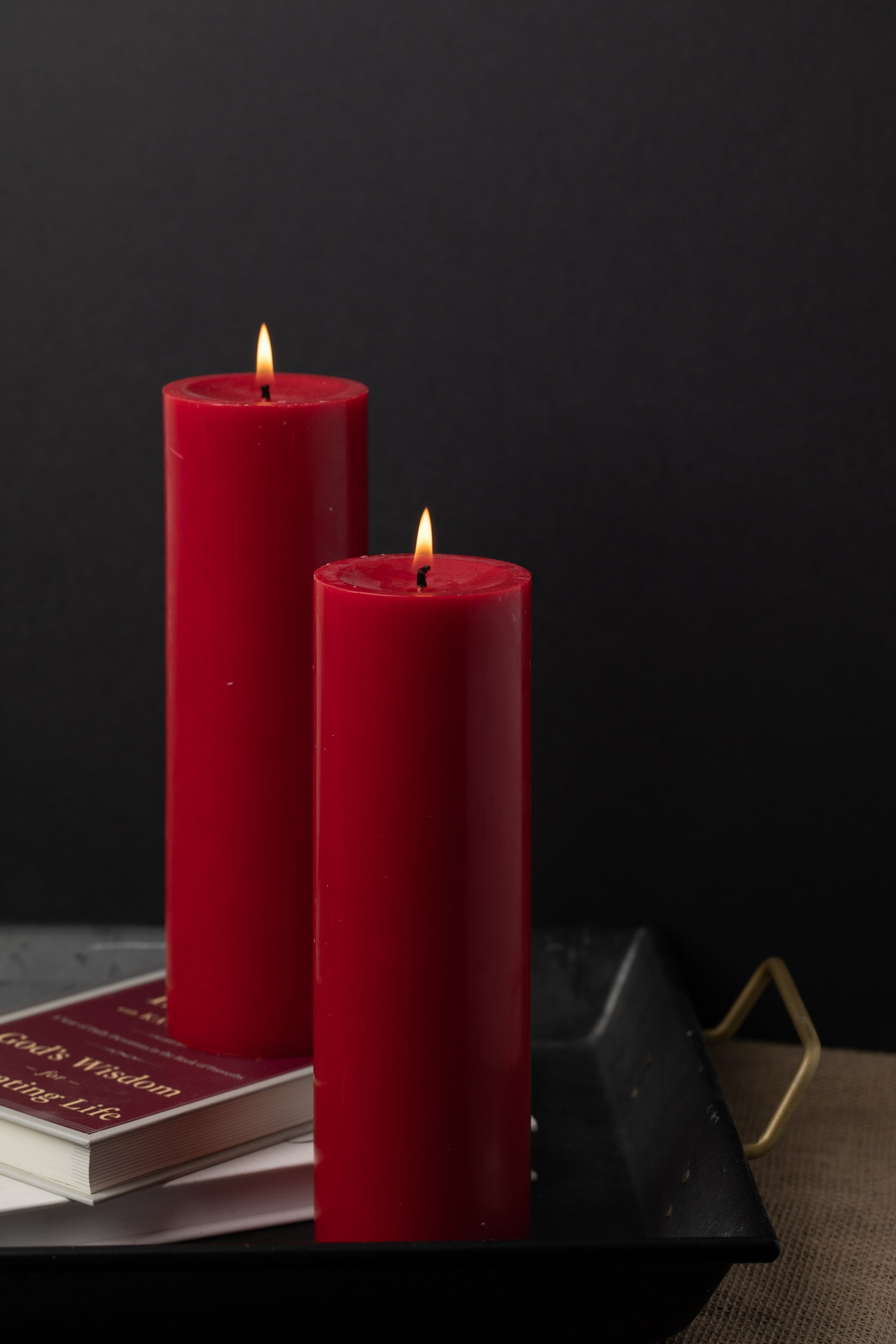Richland Pillar Candles 3"x9" Red Set of 24