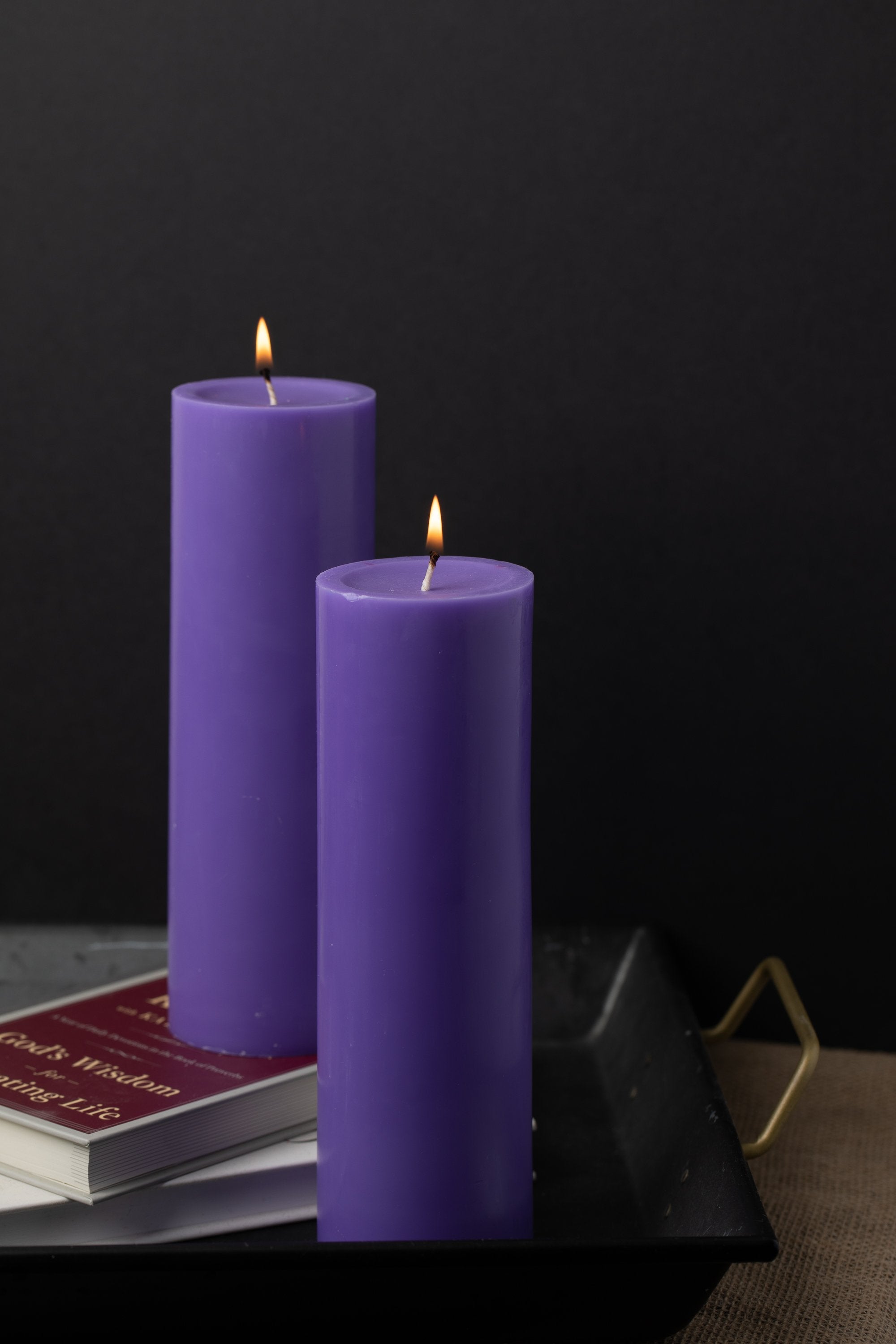 Richland Pillar Candles 3"x9" Lavender Set of 6