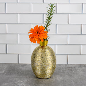Richland Elegant Vase 6" Gold Ceramic