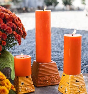 Richland Pillar Candles 3"x6" Orange Set of 24