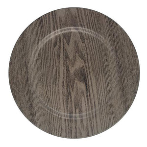 Richland Plain Charger Plate 13" Woodgrain