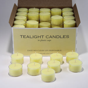 Richland Clear Cup Extended Burn Tealight Candles Light Yellow Unscented Set of 400