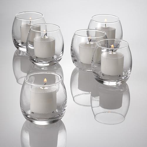Sterno 40114 Clear Glass Votive Candle - PetiteLites 8 Hour Wax