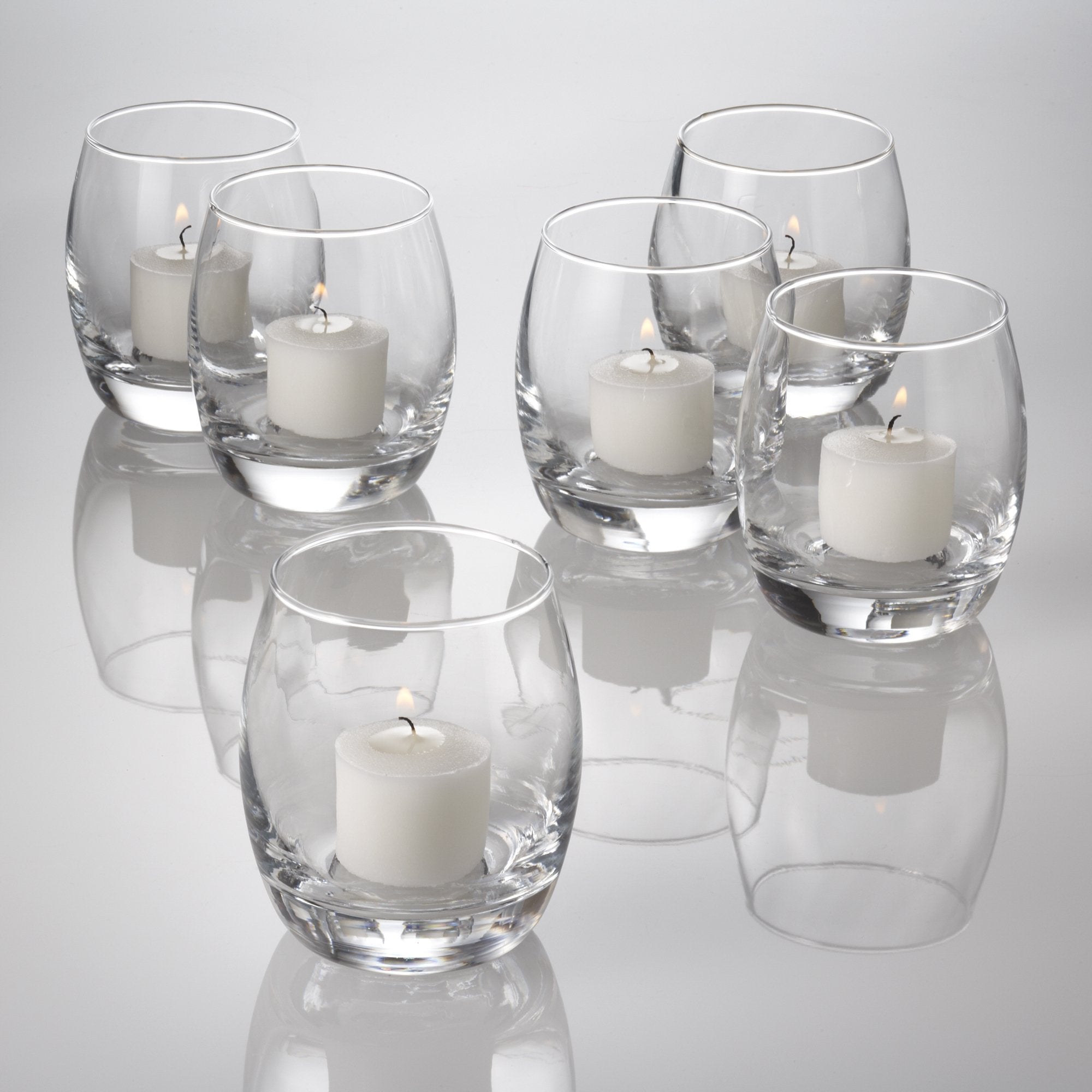 Sterno 40114 Clear Glass Votive Candle - PetiteLites 8 Hour Wax Filled -  48/Case