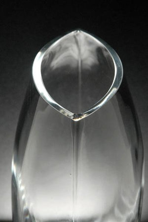 round glass vase 10in