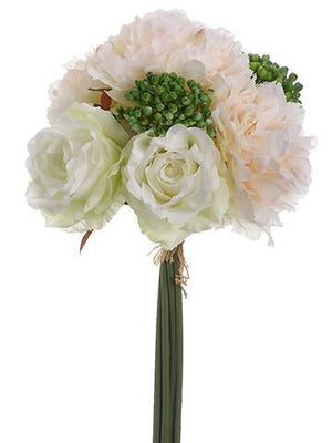 blush white peonies sedum silk peony rose bouquet artificial flowers wedding bouquet