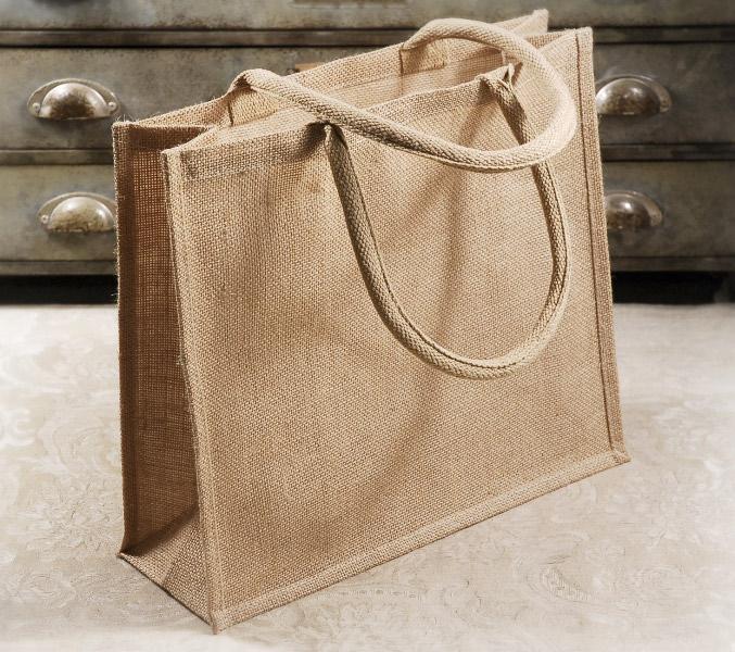 6 large 15x13 burlap tote bags welcome bags