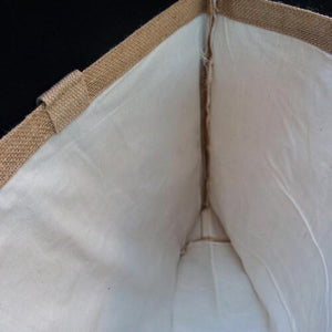 Large 24" Burlap Tote Bag, Cotton Lining