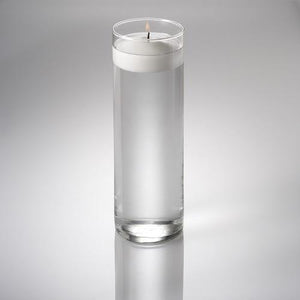 eastland cylinder floating candle holder 3 25 x10 5 set of 12