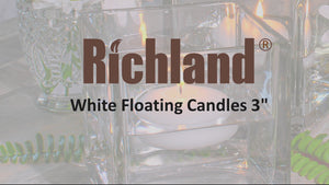 Richland Floating Candles 3" White Set of 24