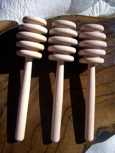 25 wood honey dippers 4 inch