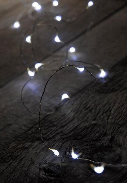 cool white micro led lighted strands battery op 11ft 24ct