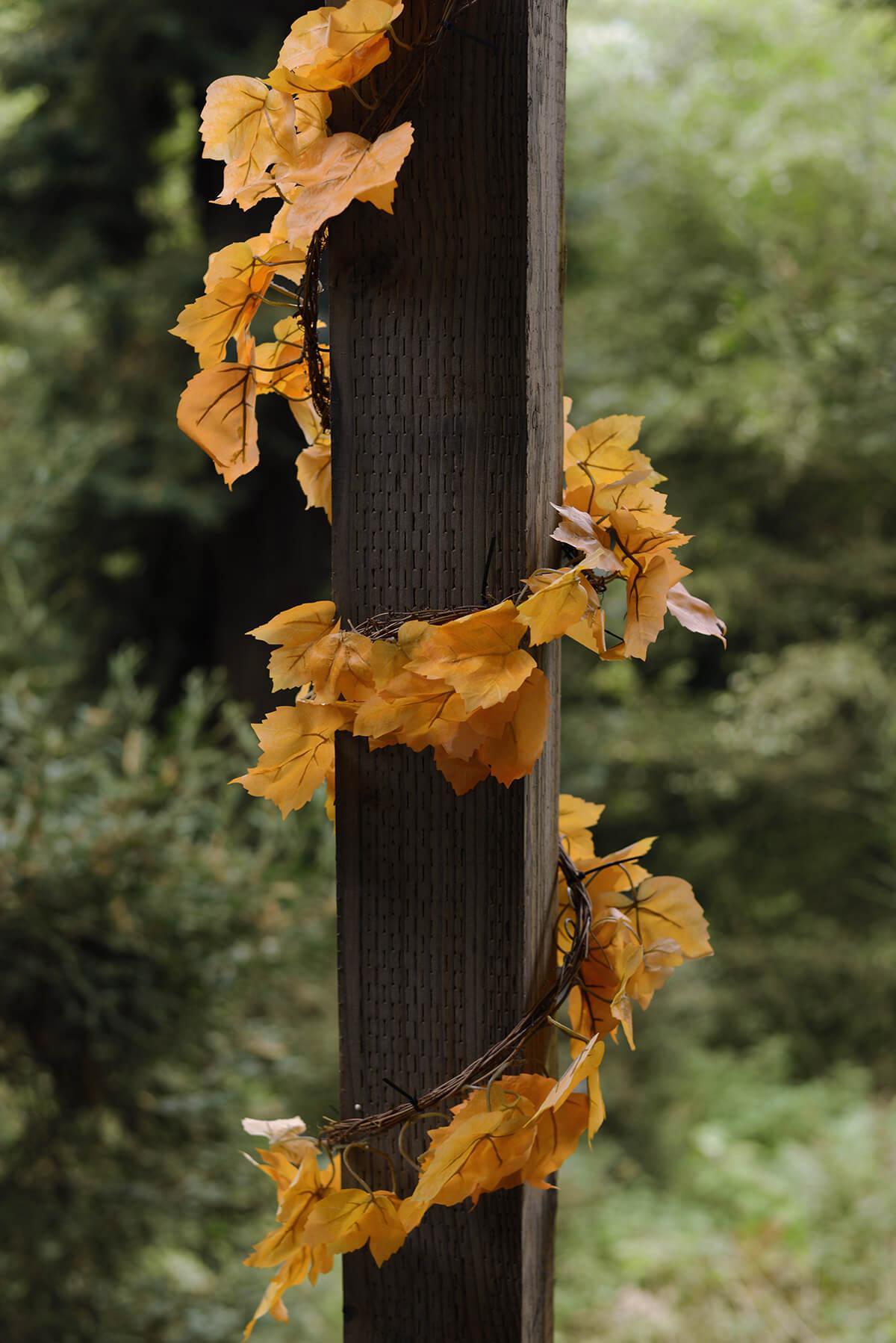 maple leaf garland yellow 6ft