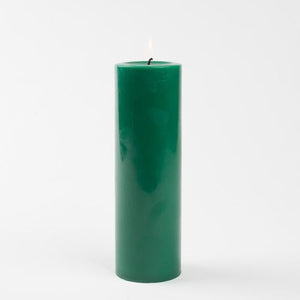 richland pillar candles 3 x9 dark green set of 12