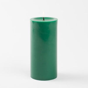 richland pillar candles 3 x6 dark green set of 12