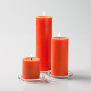 Richland Pillar Candles 3"x3", 3"x6" & 3"x9" Orange Set of 12