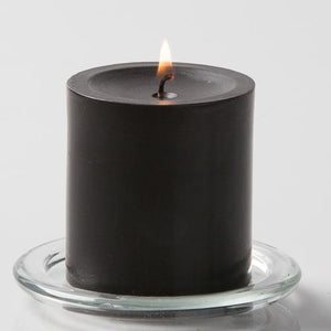 Richland Pillar Candles 3"x3" Black Set of 24