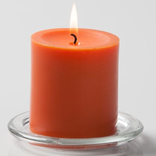 Richland Pillar Candles 3"x3" Orange Set of 48