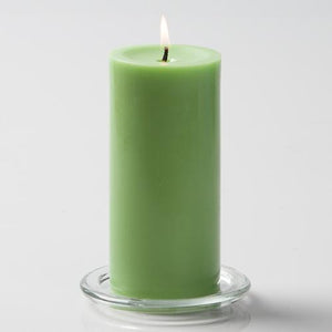 Richland Pillar Candles 3"x6" Green Set of 12