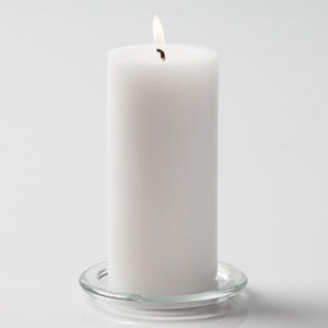 Richland Pillar Candles 3"x6" White Set of 6