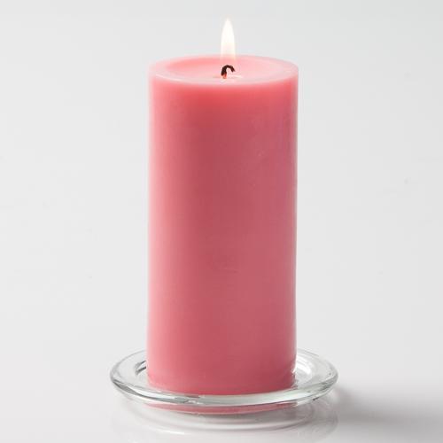 Richland Pillar Candles 3"x6" Pink Set of 12