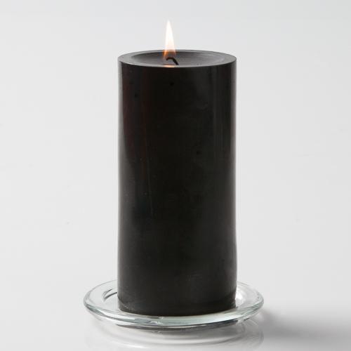 Richland Pillar Candles 3"x6" Black Set of 12