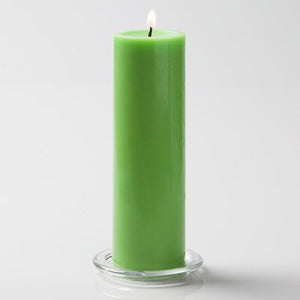 Richland Pillar Candles 3"x9" Green Set of 24