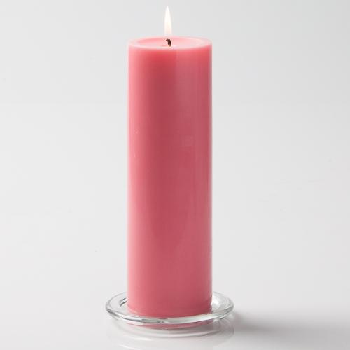 Richland Pillar Candles 3"x9" Pink Set of 24