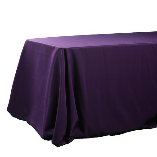 Richland Rectangle Tablecloth 90"x132" Purple Set of 10