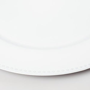 richland beaded charger plate 13 white set of 48