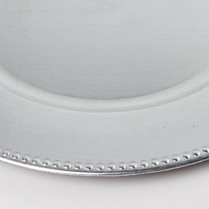 richland beaded charger plate 13 silver