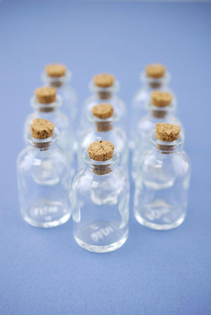 mini glass bottles with cork 20ml 2 3in pack of 10
